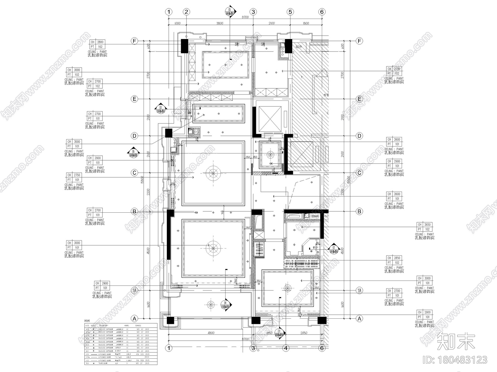 [上海]新中式多层中叠样板间室内装修施工图施工图下载【ID:180483123】