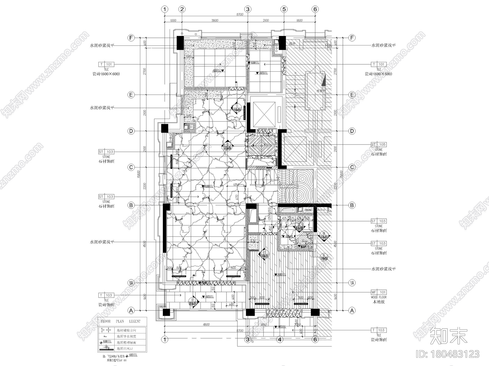 [上海]新中式多层中叠样板间室内装修施工图施工图下载【ID:180483123】