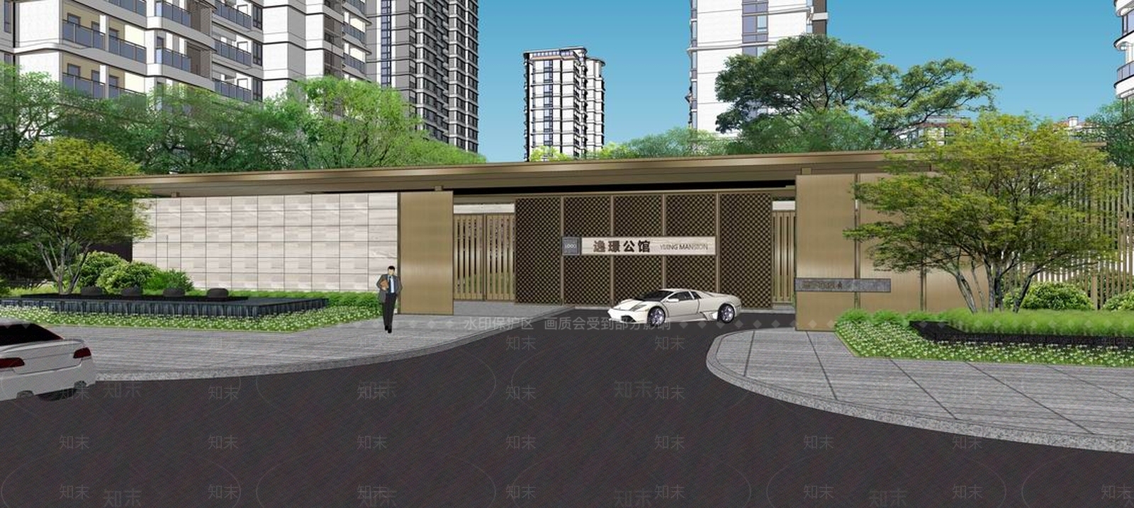 逸璟公馆大区深化SU模型下载【ID:172385133】