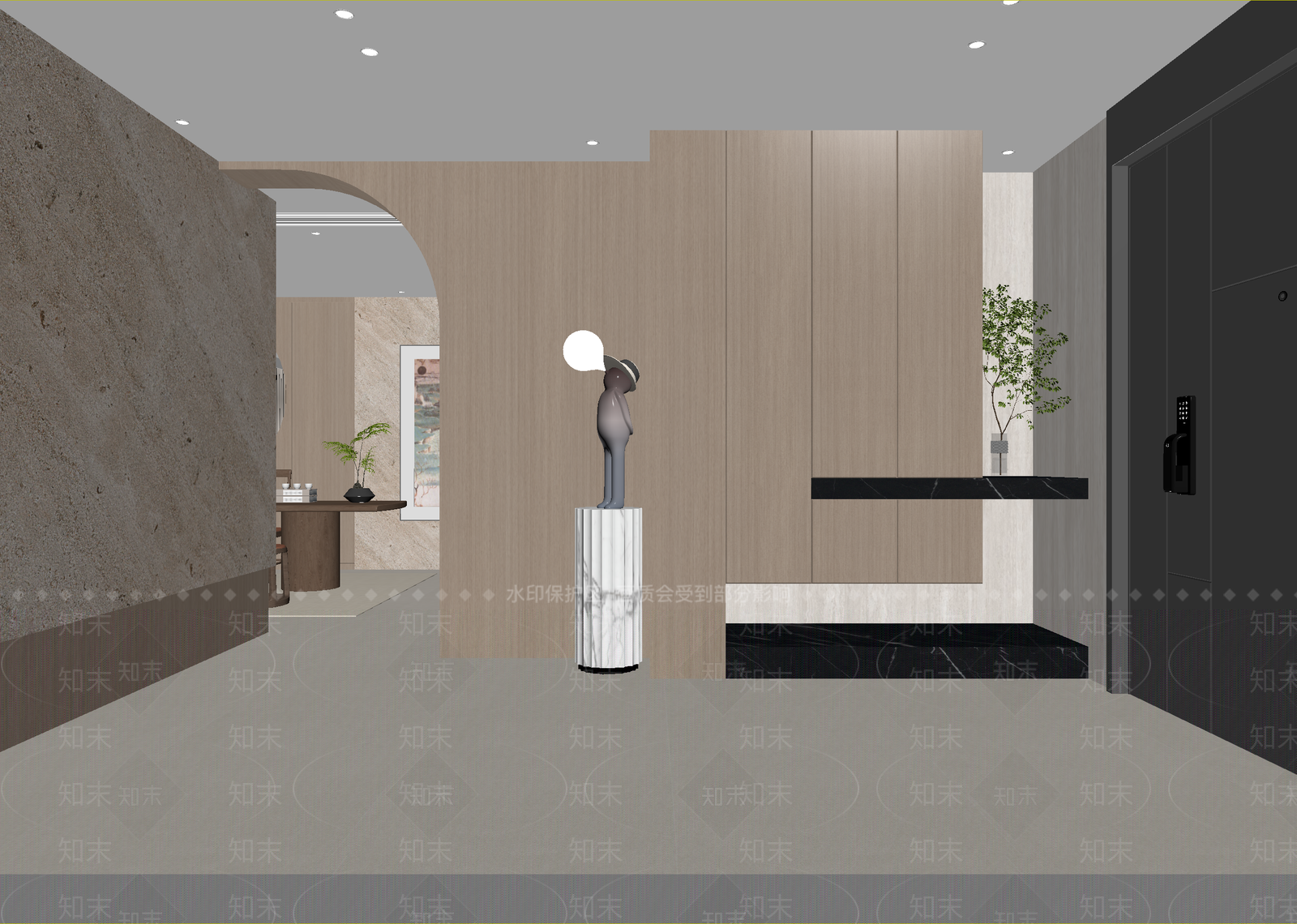 现代酒店大堂3D模型下载【ID:1215124693】