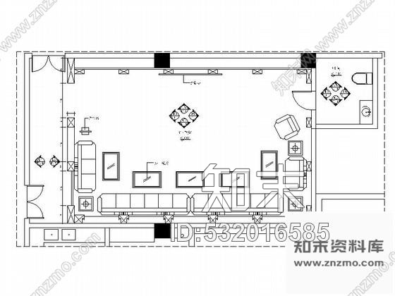 施工图时尚酒吧包间装修图cad施工图下载【ID:532016585】