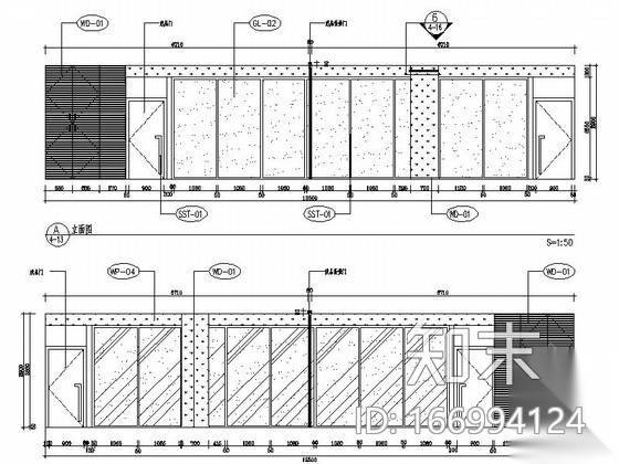 [南京]城市基础设施管理事业单位办公楼设计施工图施工图下载【ID:166994124】