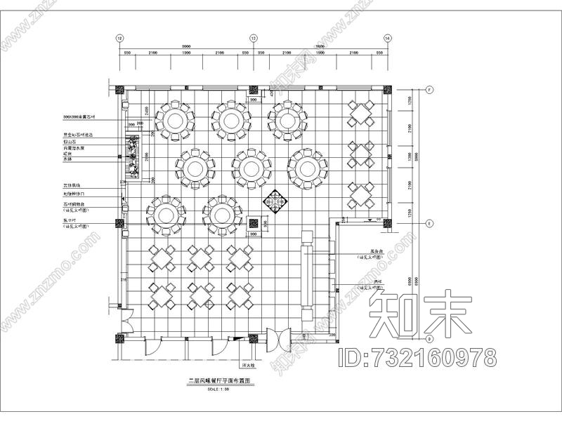 某特色餐厅CAD施工图cad施工图下载【ID:732160978】