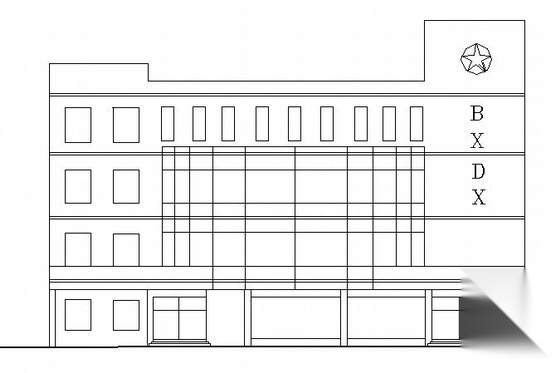 某县城四层移动公司办公楼建筑方案图cad施工图下载【ID:149971192】