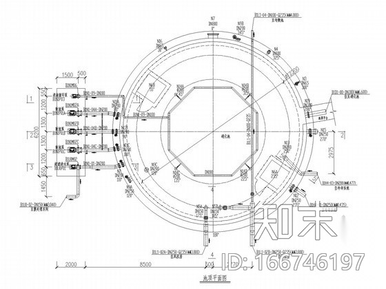 [湖南]垃圾填埋厂渗滤液处理工艺施工图cad施工图下载【ID:166746197】