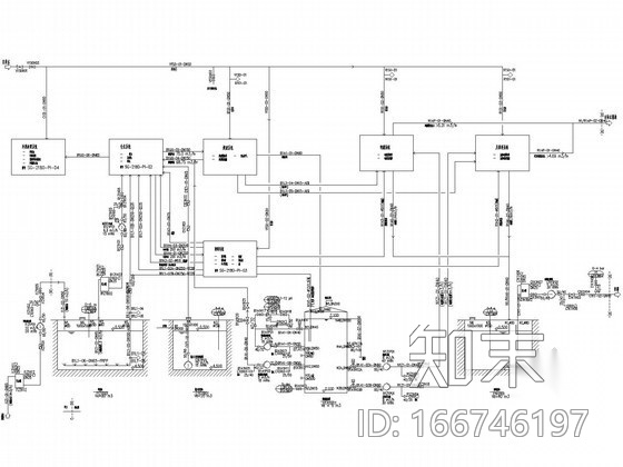 [湖南]垃圾填埋厂渗滤液处理工艺施工图cad施工图下载【ID:166746197】