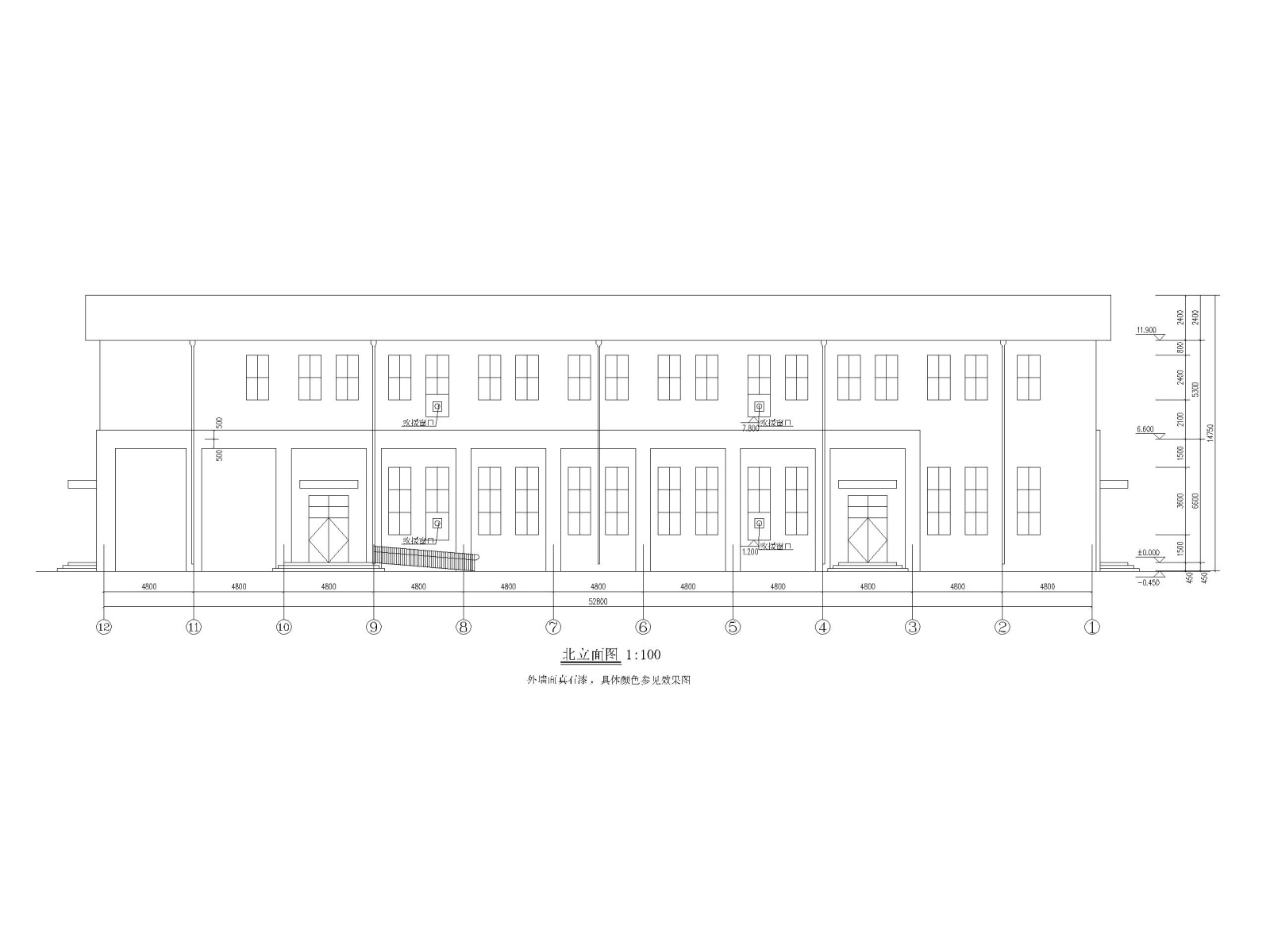 小学报告厅、风雨操场建筑施工图（CAD）施工图下载【ID:160722182】