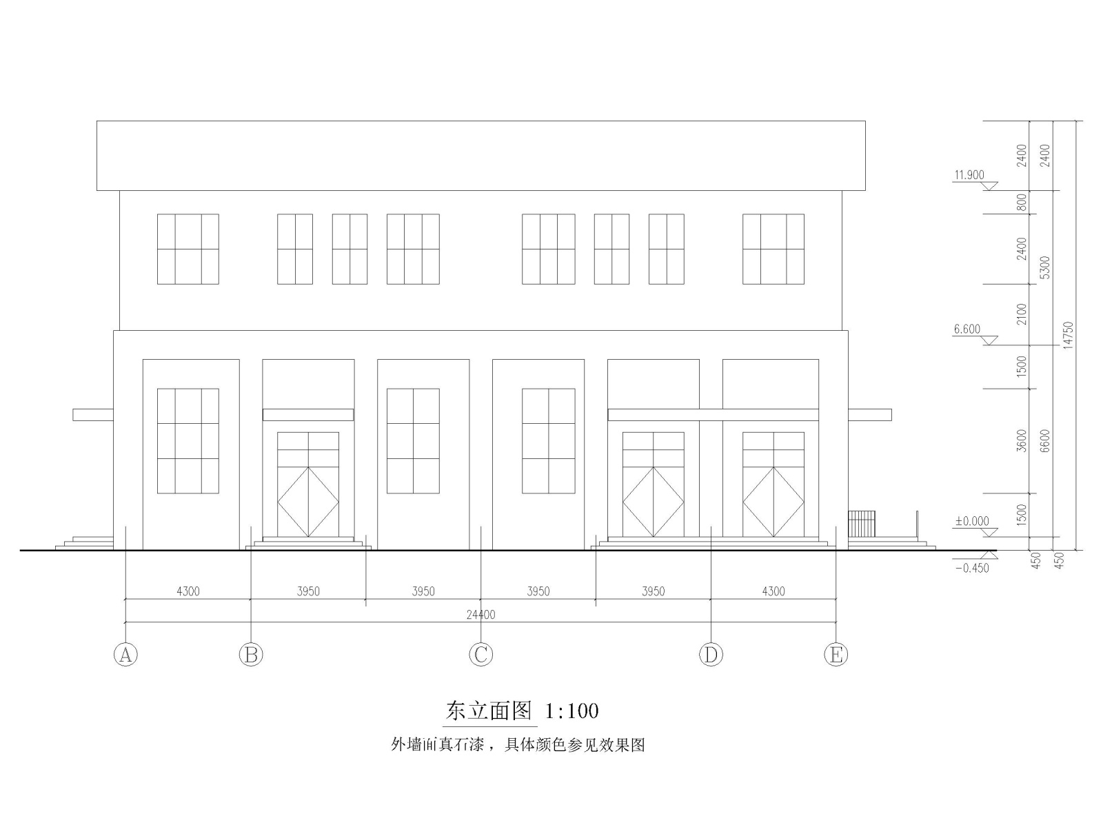 小学报告厅、风雨操场建筑施工图（CAD）施工图下载【ID:160722182】