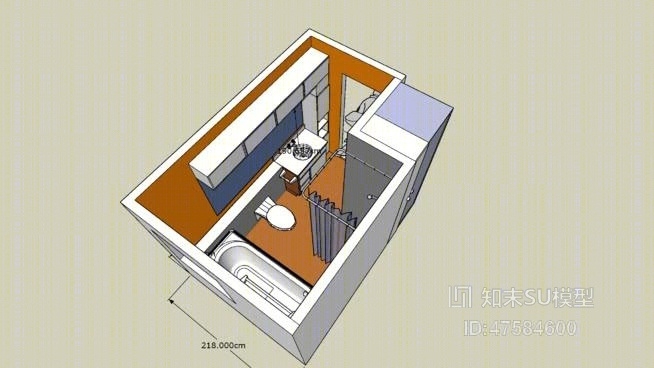 家居卫生间SU模型下载【ID:319290430】