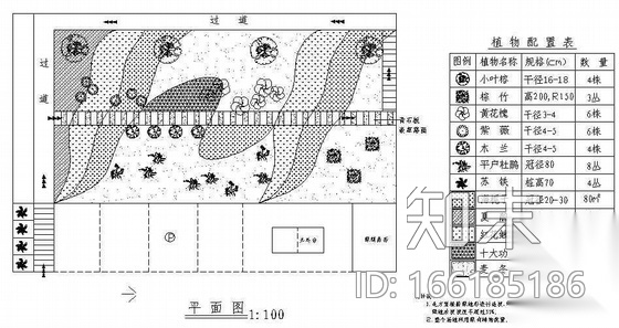 某社保局庭园环境绿化设计平面图cad施工图下载【ID:166185186】