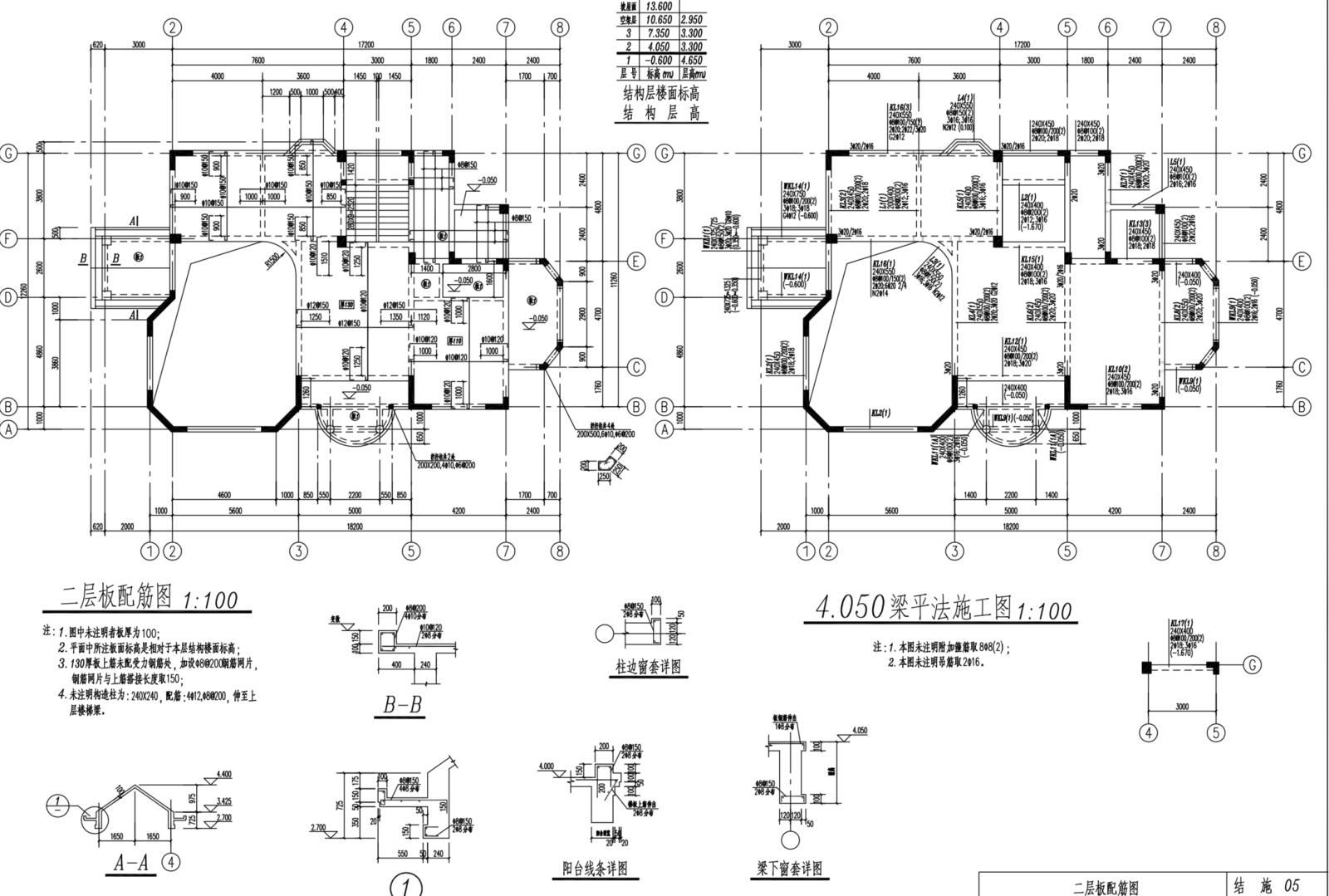 欧式坡屋面3层独栋别墅建筑设计施工图（含全套CAD图纸...施工图下载【ID:149888141】