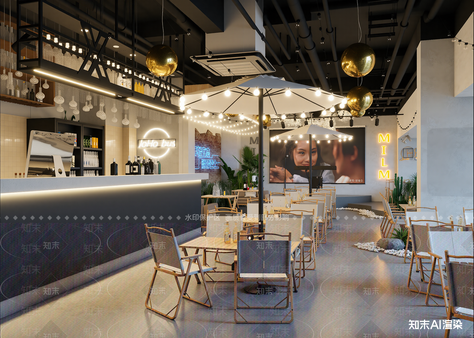 工业酒吧3D模型下载【ID:1215081179】