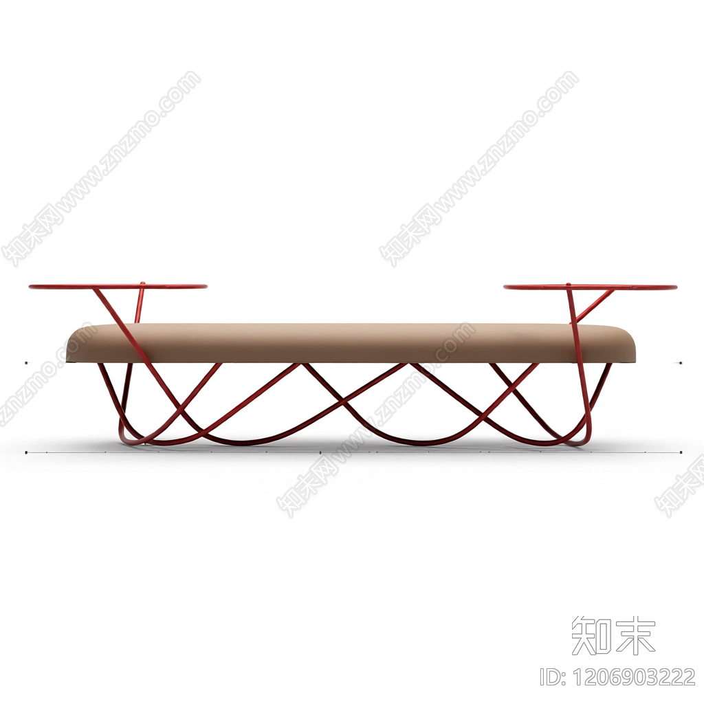 金属框架长凳3D模型下载【ID:1206903222】
