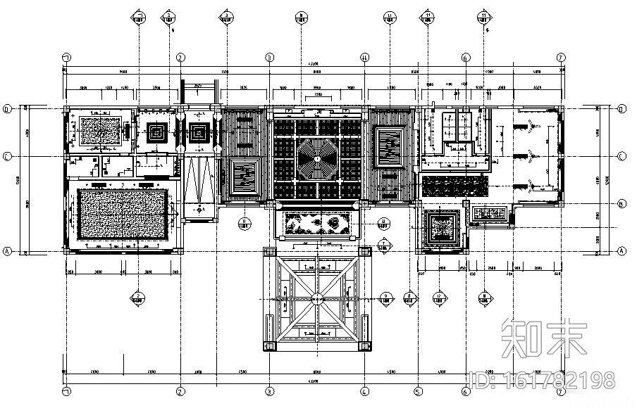 天润曲轴天福山会议中心办公空间设计施工图（附效果图）cad施工图下载【ID:161782198】