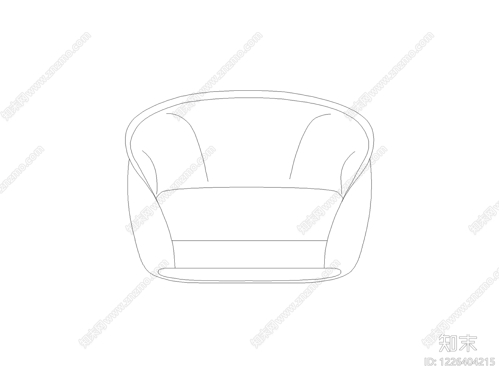 沙发cad施工图下载【ID:1226404215】