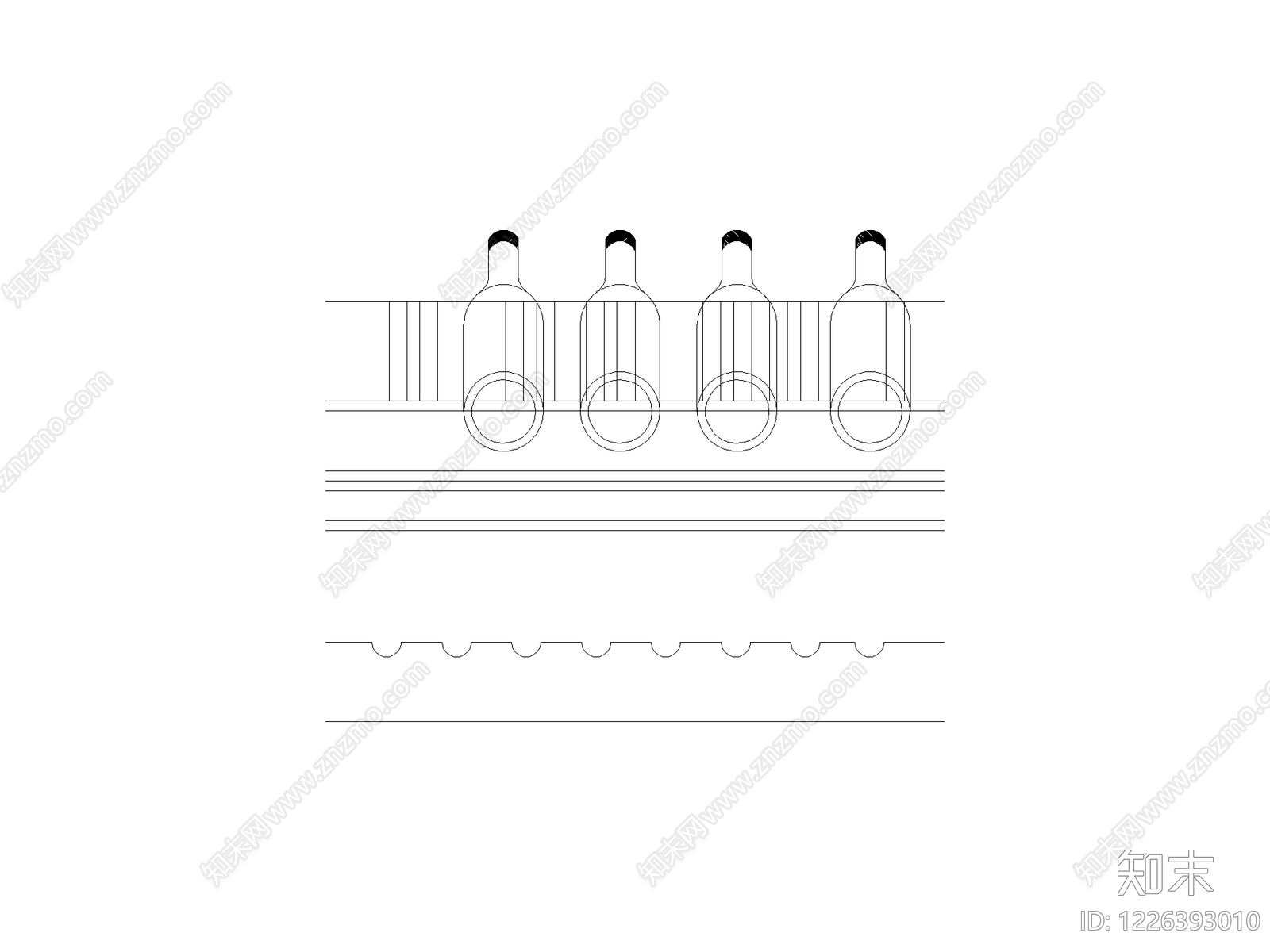 摆件cad施工图下载【ID:1226393010】