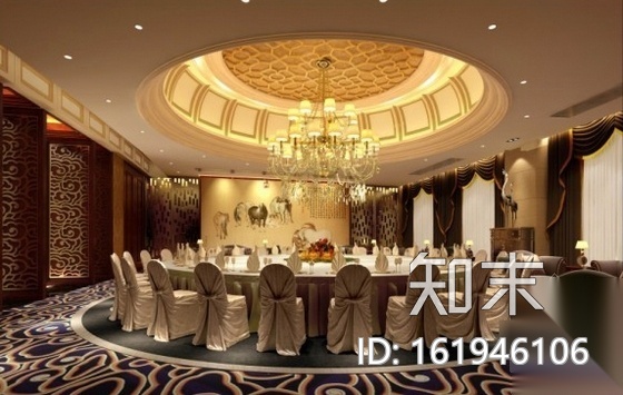 [湖北]首家豪华五星级酒店公共区域装修图（含效果）施工图下载【ID:161946106】