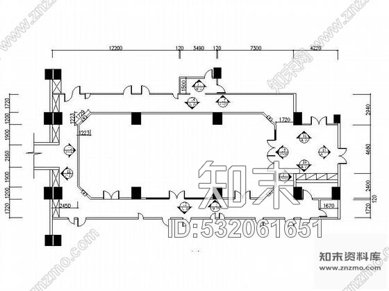 施工图某酒店走廊装饰图cad施工图下载【ID:532061651】