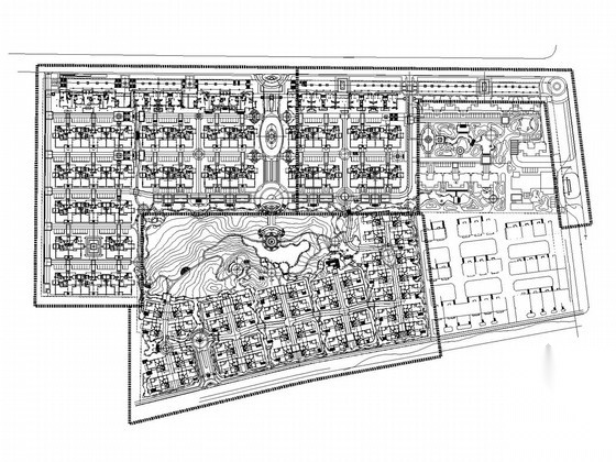 [威海]欧式高档住宅区园林景观工程全套施工图（香港著名...施工图下载【ID:161018126】