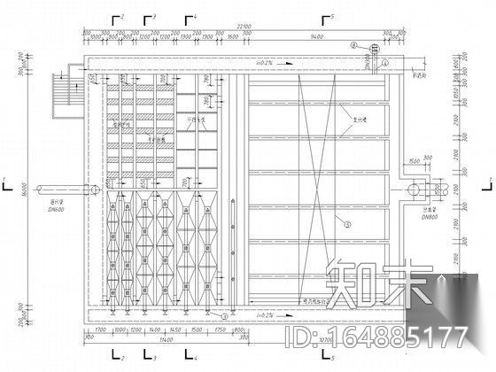 [湖南]5万吨净水厂给排水工艺全套图纸（附170页计算说明...cad施工图下载【ID:164885177】