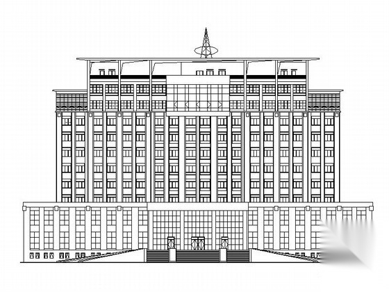 [河南]某县公安局十层业务技术用房建筑施工图cad施工图下载【ID:166566102】