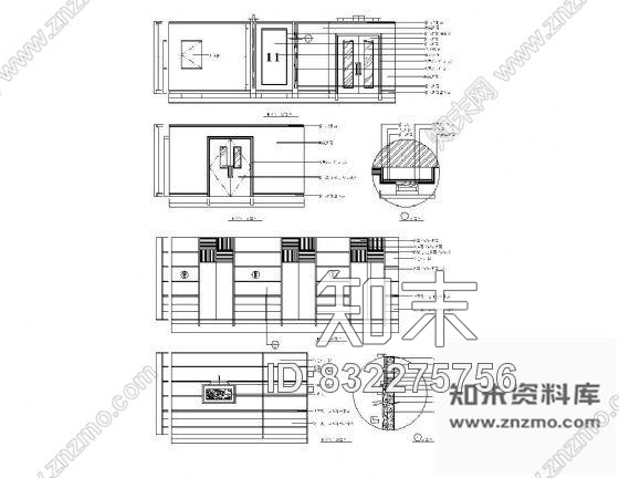 图块/节点电梯间装修详图cad施工图下载【ID:832275756】