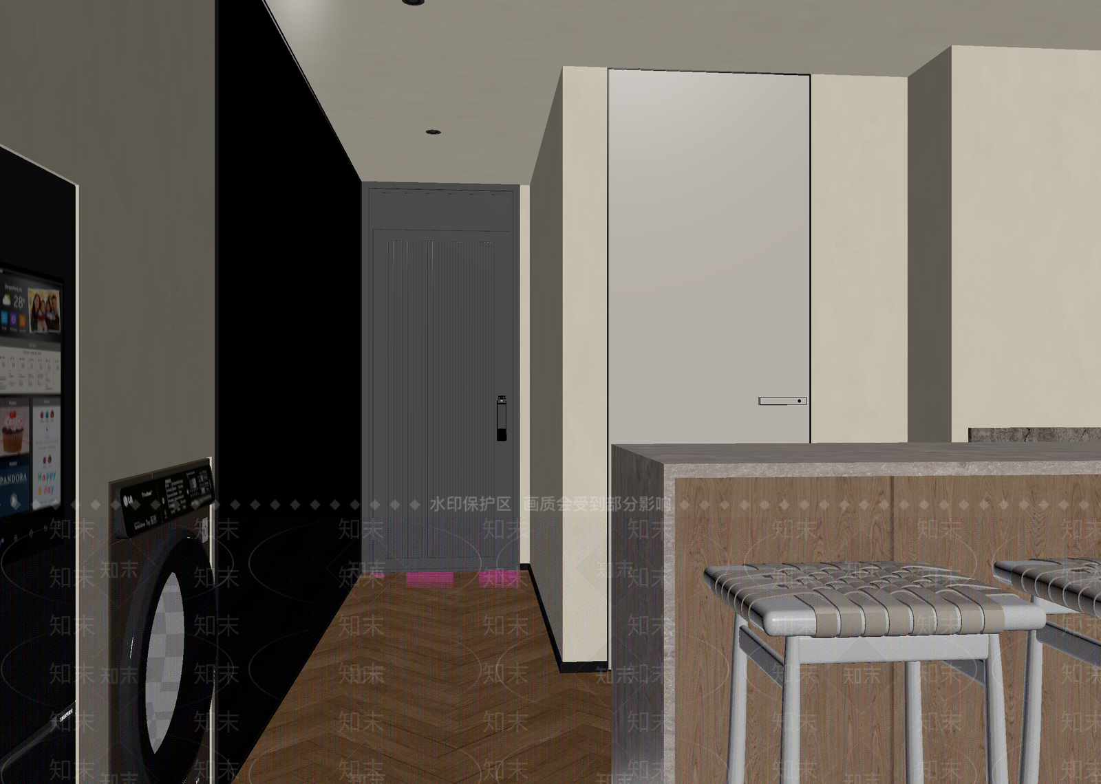 中古开放式厨房3D模型下载【ID:1214690520】
