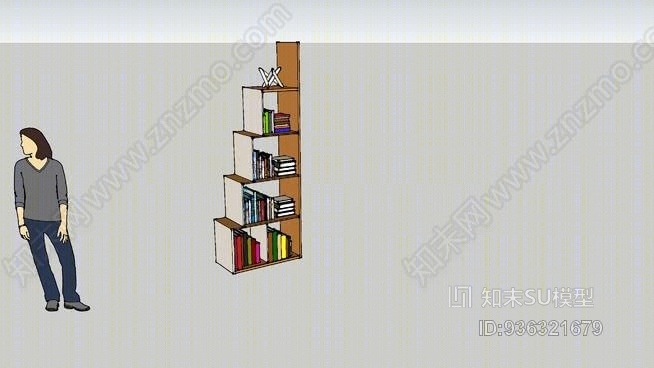 书柜SU模型下载【ID:936321679】