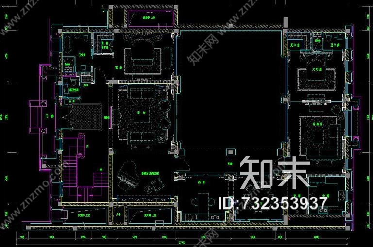 绿城·御园·法合别墅样板房施工图下载【ID:732353937】