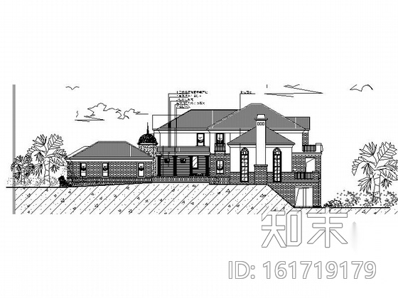 [重庆]豪华新古典主义风格两层别墅室内装修施工图（含效...cad施工图下载【ID:161719179】