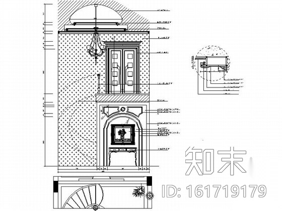 [重庆]豪华新古典主义风格两层别墅室内装修施工图（含效...cad施工图下载【ID:161719179】