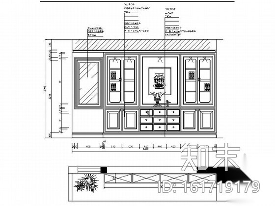 [重庆]豪华新古典主义风格两层别墅室内装修施工图（含效...cad施工图下载【ID:161719179】