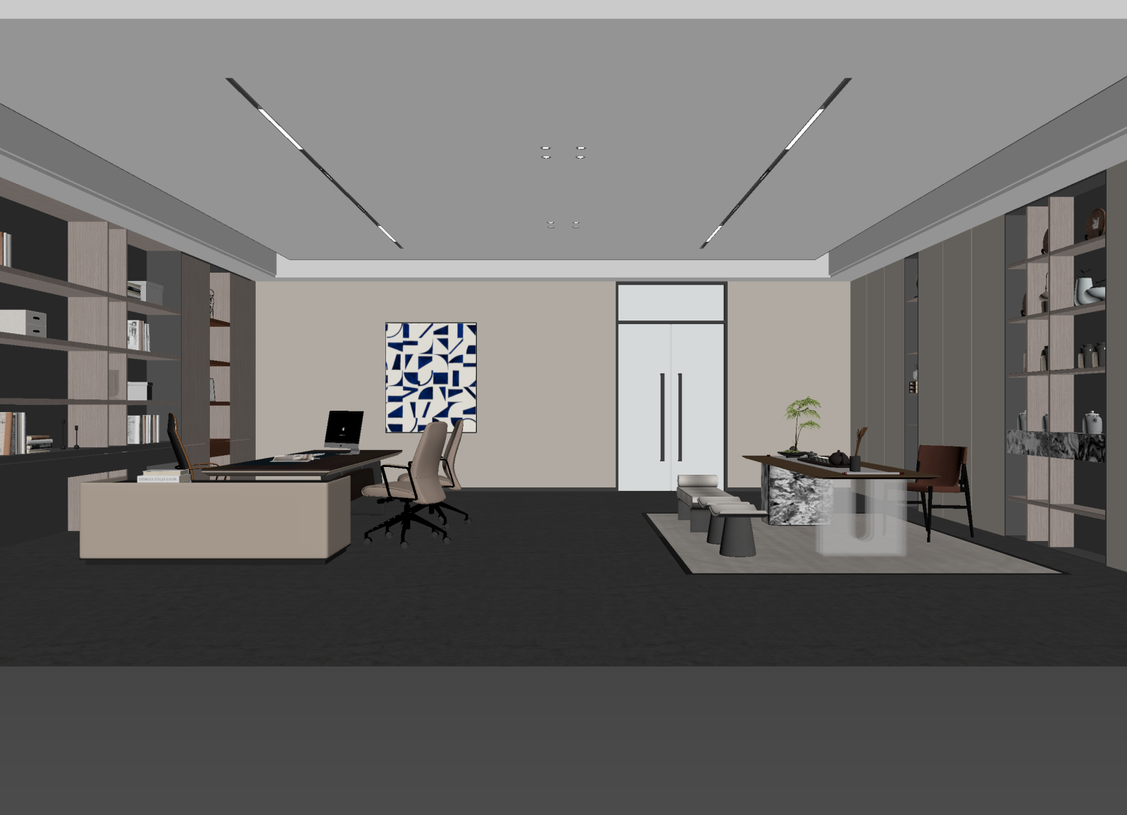 现代办公室3D模型下载【ID:1214842537】