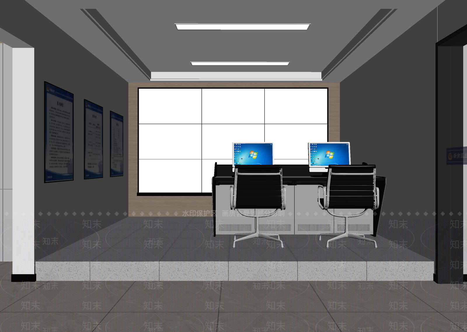 现代办公区3D模型下载【ID:1214717965】