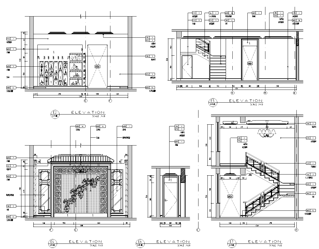 [江苏]常熟市辛庄二层别墅A楼室内设计施工图cad施工图下载【ID:161778116】