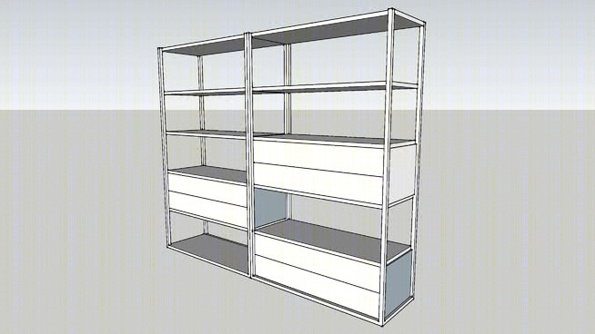 宜家抽屉式货架SU模型下载【ID:430186587】