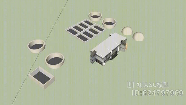 Hull污水处理厂SU模型下载【ID:624797969】