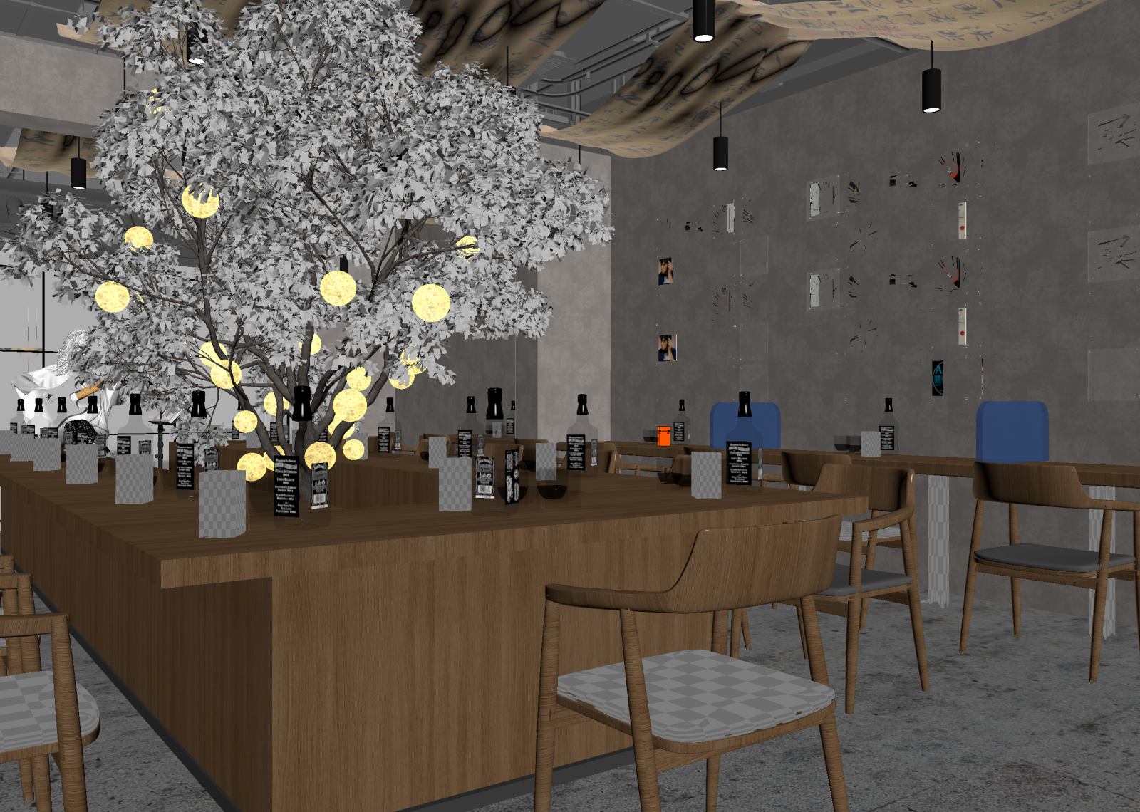 原木酒吧3D模型下载【ID:1215066396】