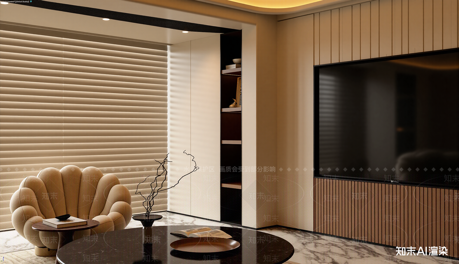 现代家居客厅3D模型下载【ID:1222066836】