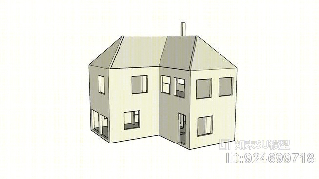 两层楼的房子SU模型下载【ID:924699718】