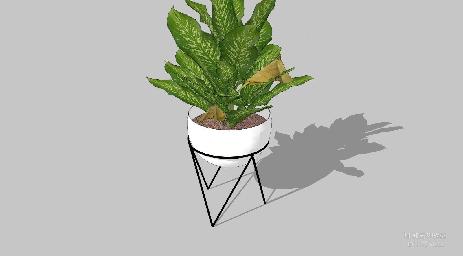 精品免费盆栽SU模型下载【ID:117790882】