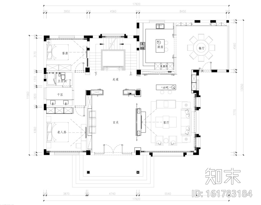 [萧山]党湾别墅设计施工图及效果图施工图下载【ID:161783184】