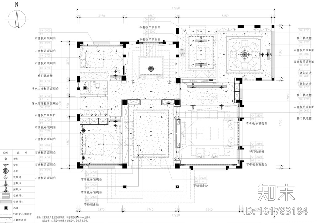 [萧山]党湾别墅设计施工图及效果图cad施工图下载【ID:161783184】