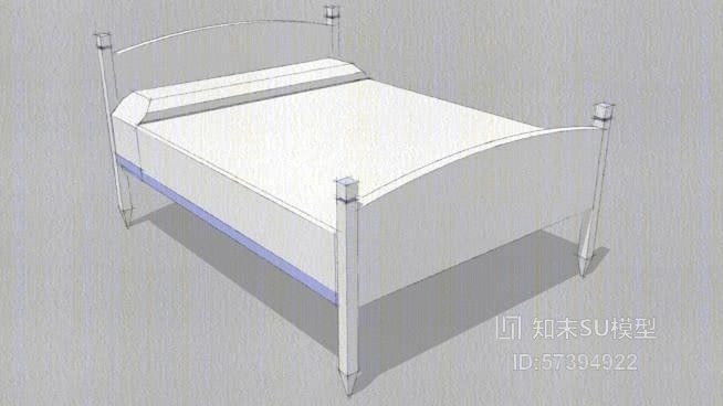 单人床SU模型下载【ID:517925173】