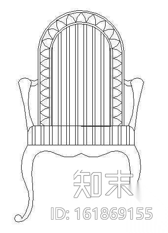 古典座椅图块2cad施工图下载【ID:161869155】