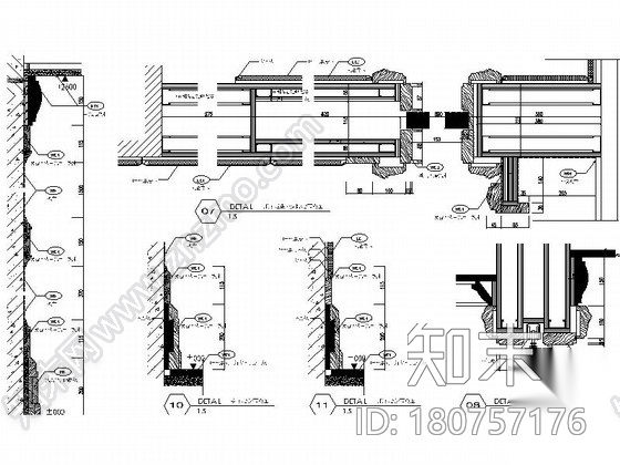 [大连]精装修三室两厅样板间室内装修图cad施工图下载【ID:180757176】