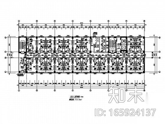 [内蒙古]高层框架剪力墙结构铁路行车公寓建筑施工图cad施工图下载【ID:165924137】