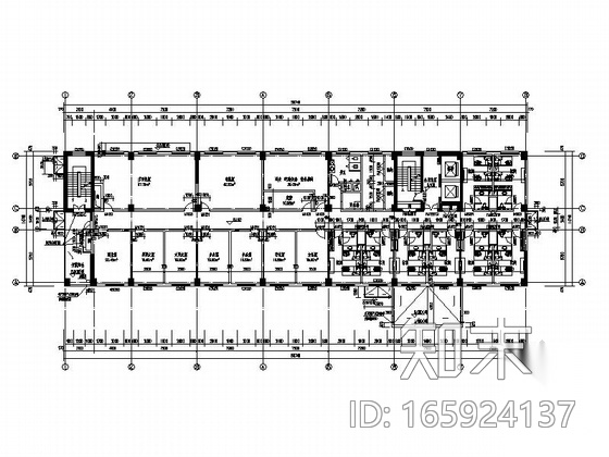 [内蒙古]高层框架剪力墙结构铁路行车公寓建筑施工图cad施工图下载【ID:165924137】