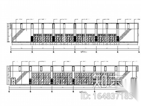 [深圳]体育运动学校综合训练馆室内装修图cad施工图下载【ID:164837185】