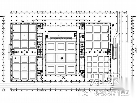 [深圳]体育运动学校综合训练馆室内装修图cad施工图下载【ID:164837185】